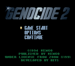 Genocide 2 Title Screen